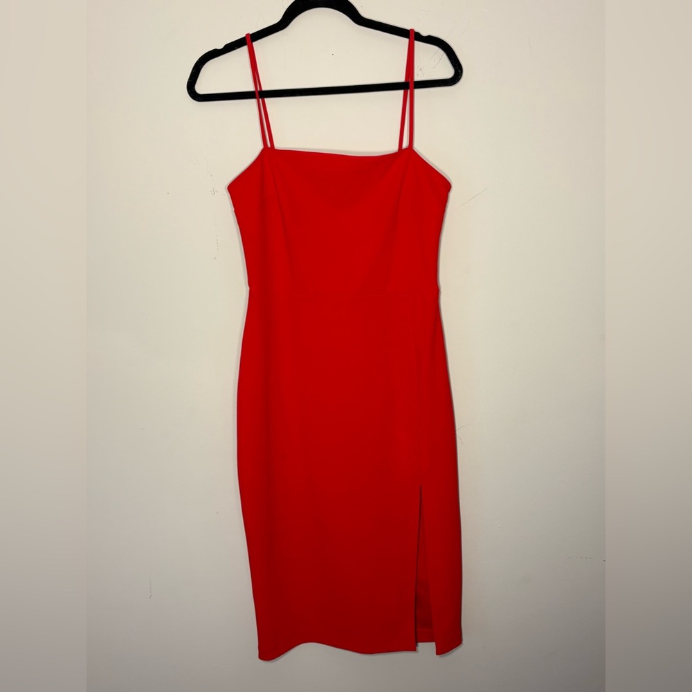 Express Strapless Red Dress